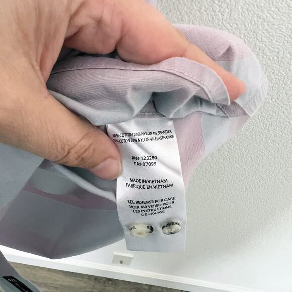 [Travis Mathew] Increments Blue Pink Striped Short Sleeve Button Down Shirt XL - Picture 11 of 13